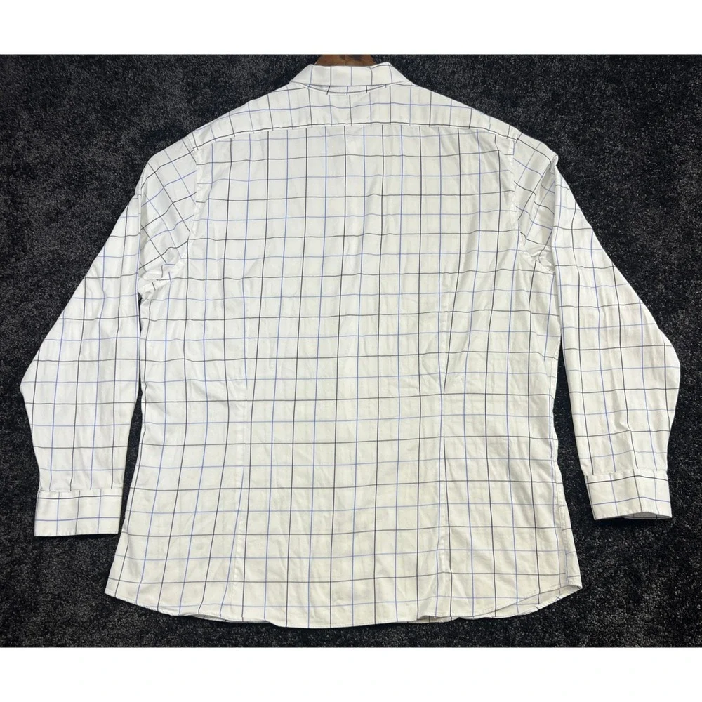 Banana Republic XXL Athletic Fit Wrinkle Resistant Plaid Dress Shirt Mens‎